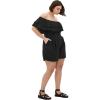 image:imageCity Chic Womens Plus Size Playsuit  Poppy Off ShoulderBlack