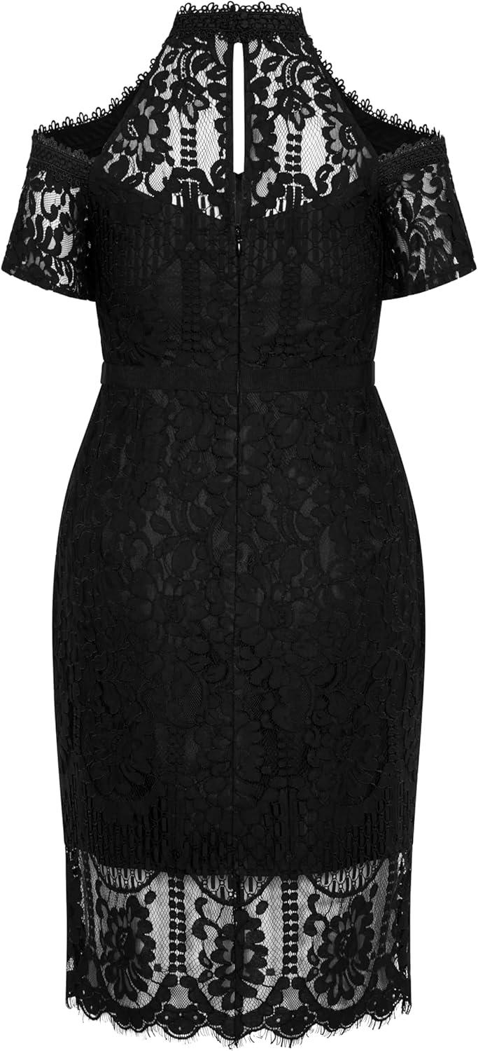 image:imageCity Chic Plus Size Dress Pippa Lace DressBlack