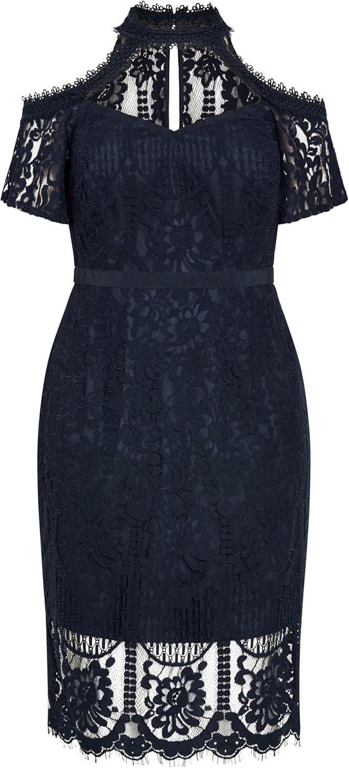 image:imageCity Chic Plus Size Dress Pippa Lace DressNavy