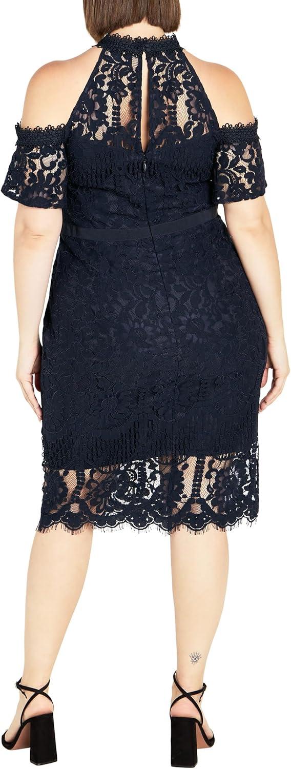 image:imageCity Chic Plus Size Dress Pippa Lace DressNavy
