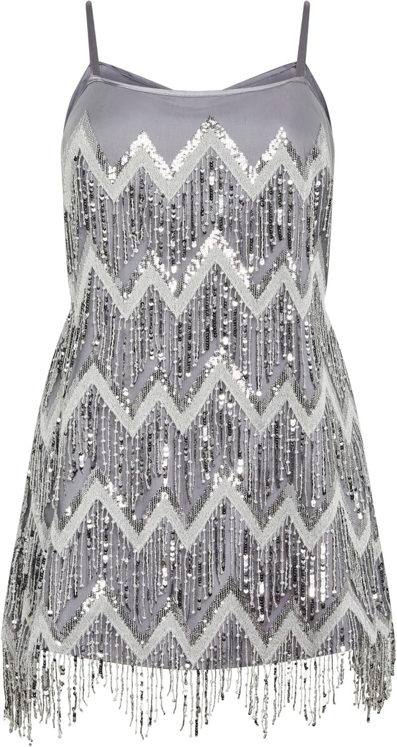 image:imageCity Chic Womens Dress Sequin FeverSilver
