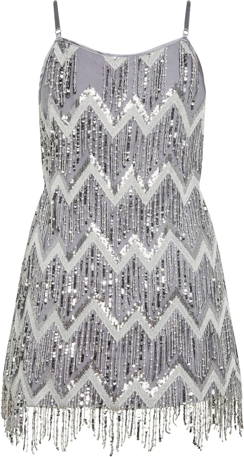 image:imageCity Chic Womens Dress Sequin FeverSilver