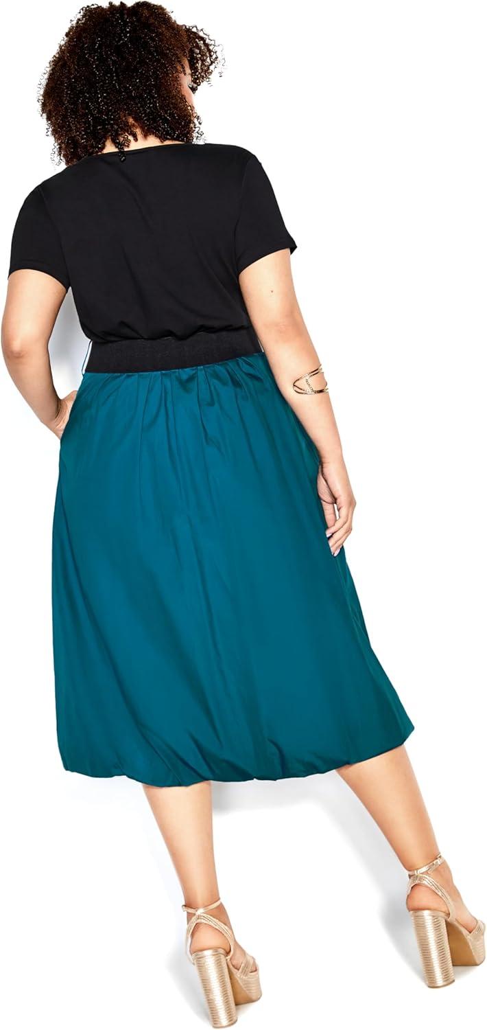 image:imageCity Chic Womens Plus Size Dress Paris DaysTealBlack