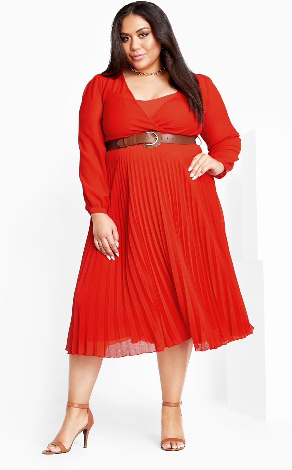 image:imageCity Chic Womens Plus Size Dress Precious PleatTigerlily
