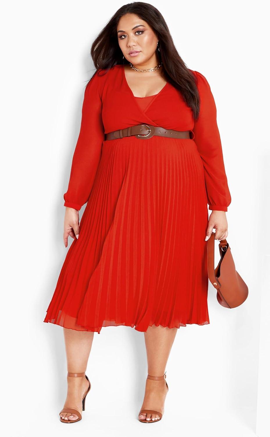 image:imageCity Chic Womens Plus Size Dress Precious PleatTigerlily