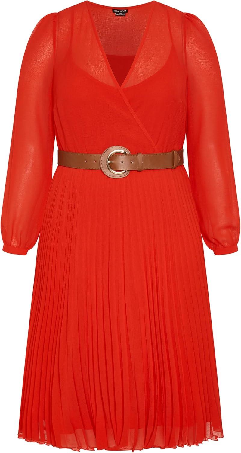 image:imageCity Chic Womens Plus Size Dress Precious PleatTigerlily