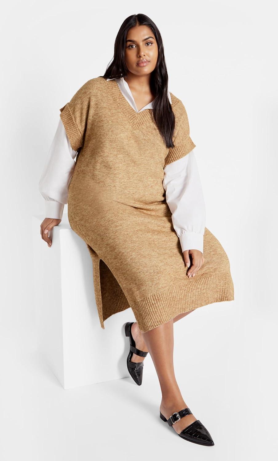 image:imageCity Chic Womens Plus Size Dress ShereenBrown