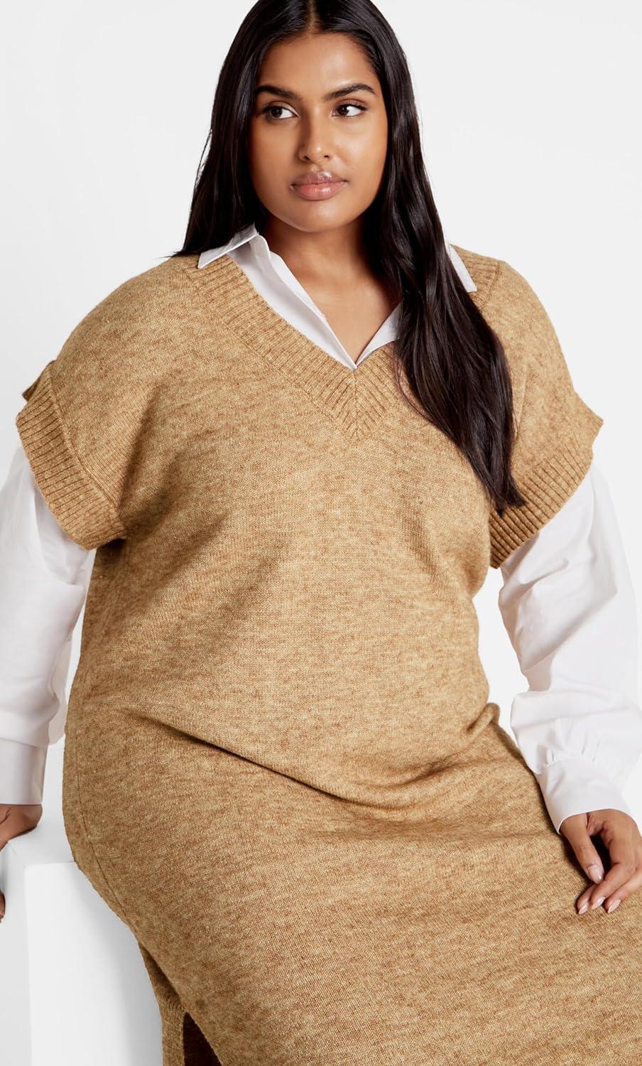 image:imageCity Chic Womens Plus Size Dress ShereenBrown