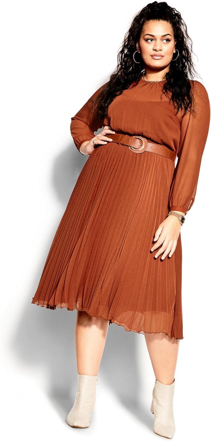 image:imageCity Chic Womens Plus Size Dress Love PleatGinger