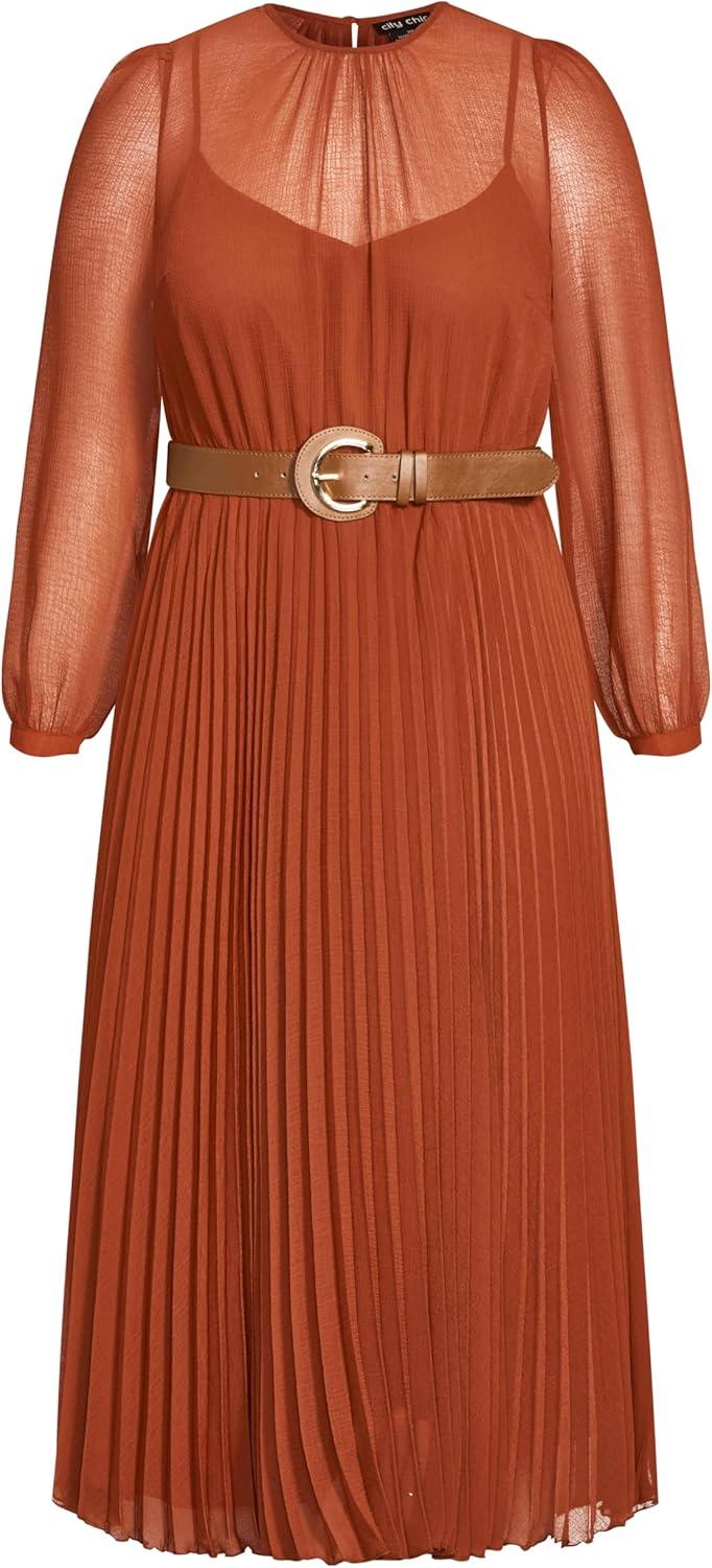 image:imageCity Chic Womens Plus Size Dress Love PleatGinger