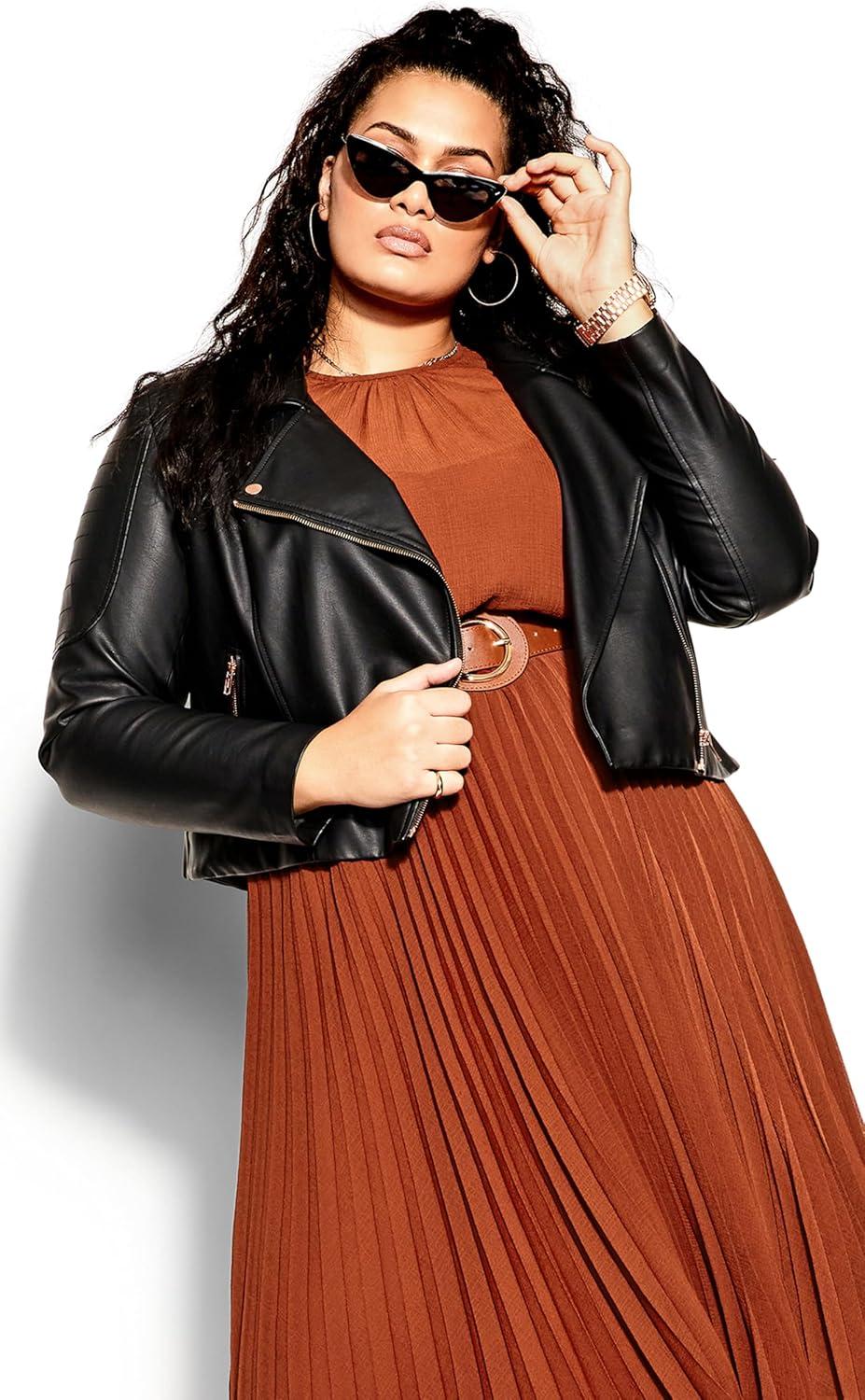 image:imageCity Chic Womens Plus Size Dress Love PleatGinger
