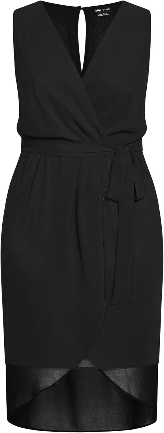 image:imageCity Chic Womens Sexy Tie DressBlack