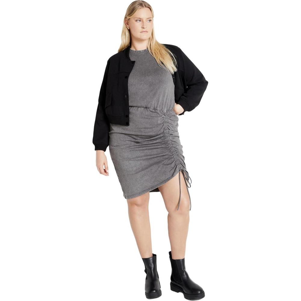 image:imageCity Chic Plus Size Dress Ivy Wash DressSteel Acid Wash