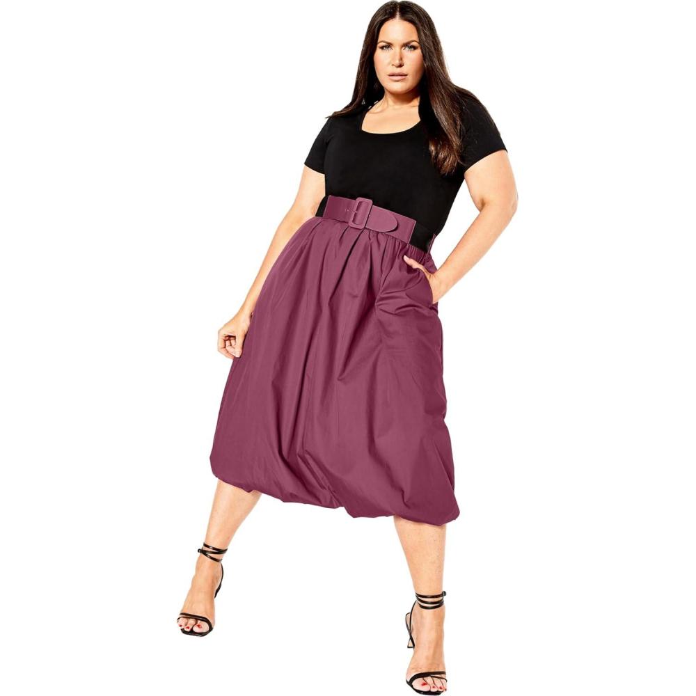image:imageCity Chic Womens Plus Size Dress  Paris DaysRoseberryBlack