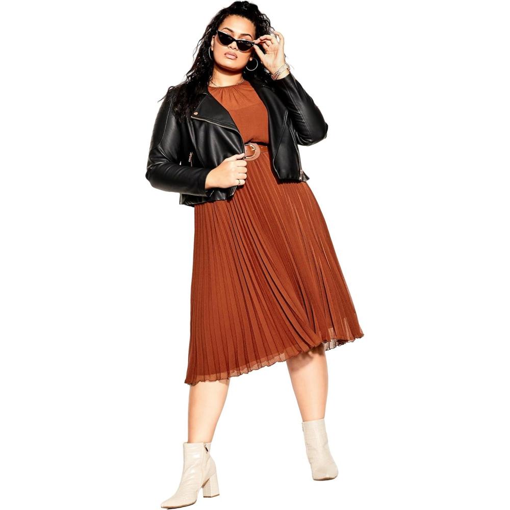 image:imageCity Chic Womens Plus Size Dress Love PleatGinger