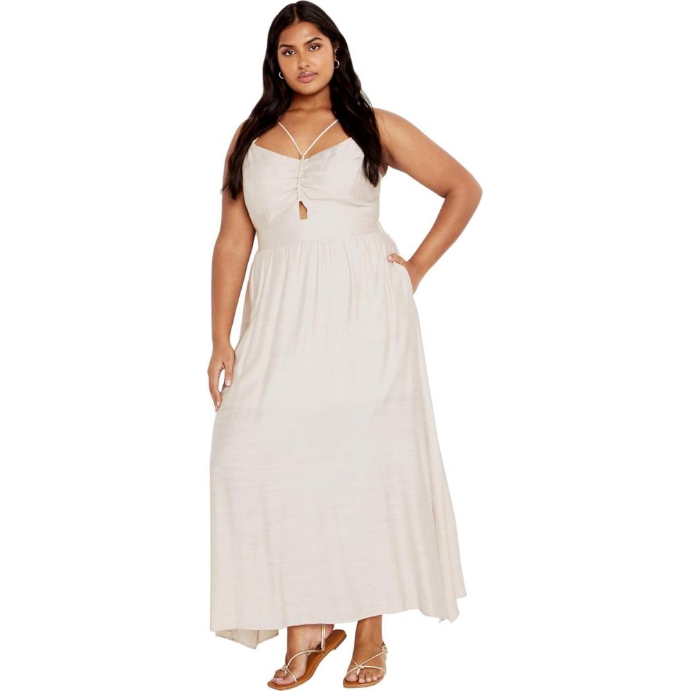 image:imageCity Chic Womens Plus Size Iman DressOat