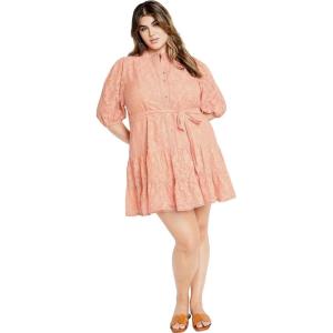 City Chic Plus Size Dress, Chrissa Dress(Dusty Pink)