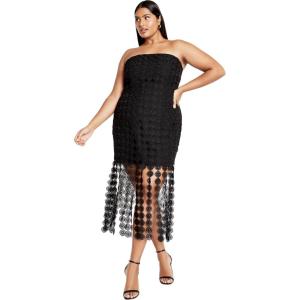 City Chic Plus Size Dress, Ebony Dress(Black)