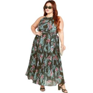 City Chic Women’s Apparel Women’s Maxi Rebecca PRT(Jungle Maya Orchid)