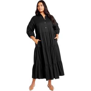 City Chic Women’s Plus Size Dress – Kara Midi(Black)
