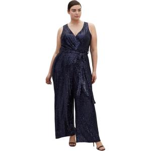 City Chic Women’s Plus Size Jumpsuit – Dazzling(Navy)