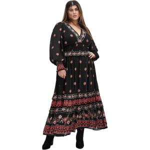 City Chic Women’s Plus Size Maxi Dress – Camilla(Batik Border)
