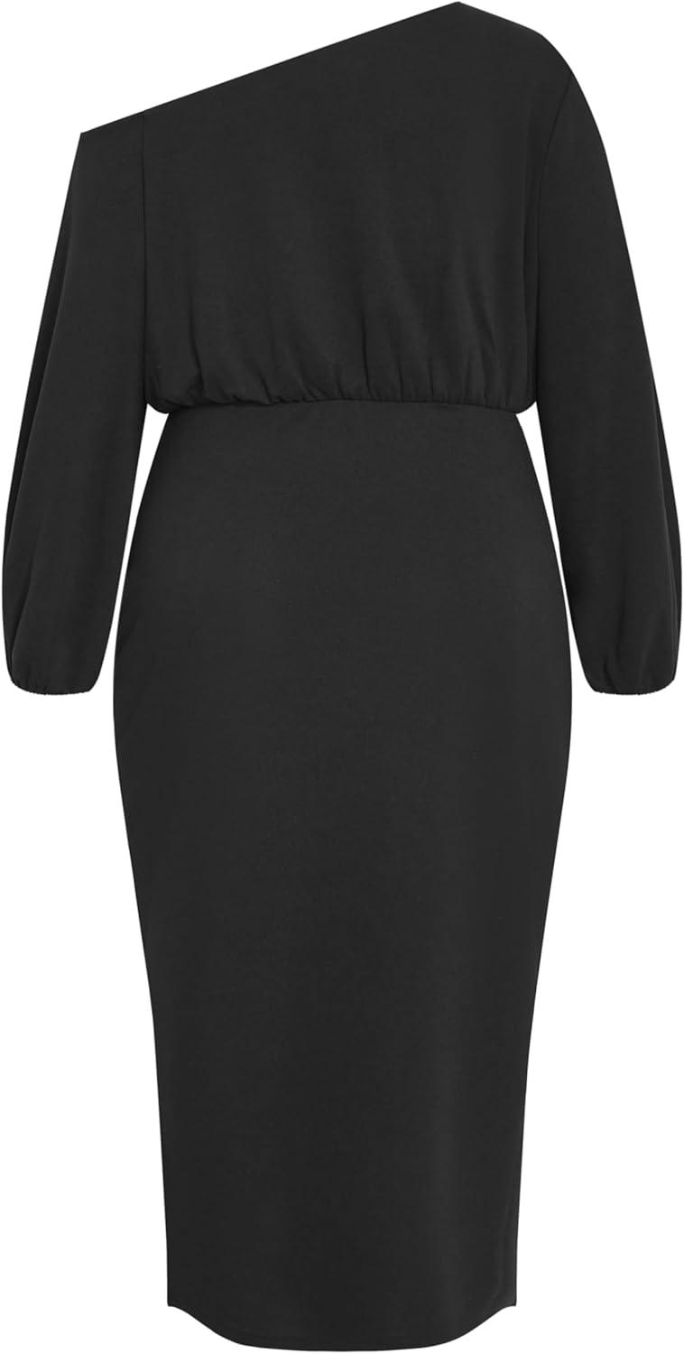 image:imageCity Chic Womens Cocktail Dress Alysia Tie Front MidiBlack