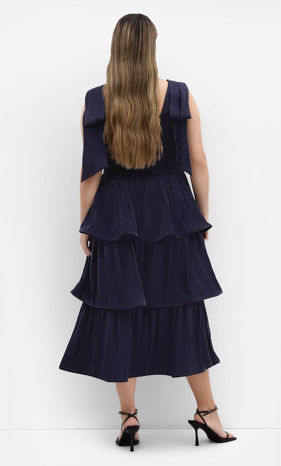image:imageCity Chic Womens Plus Size Cocktail Dress Betty Bow MidiNavy