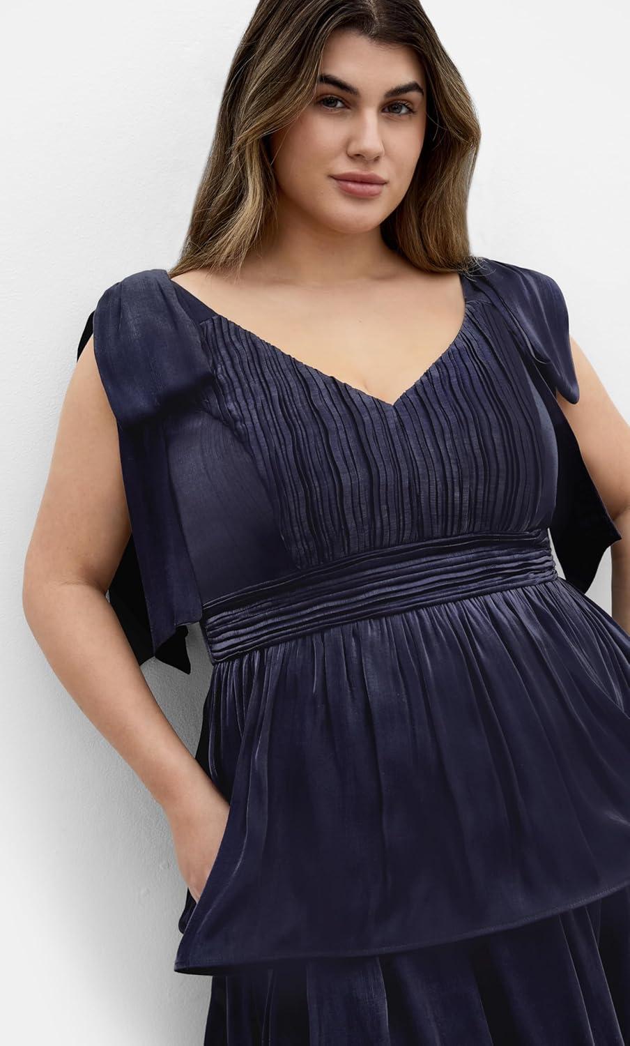 image:imageCity Chic Womens Plus Size Cocktail Dress Betty Bow MidiNavy
