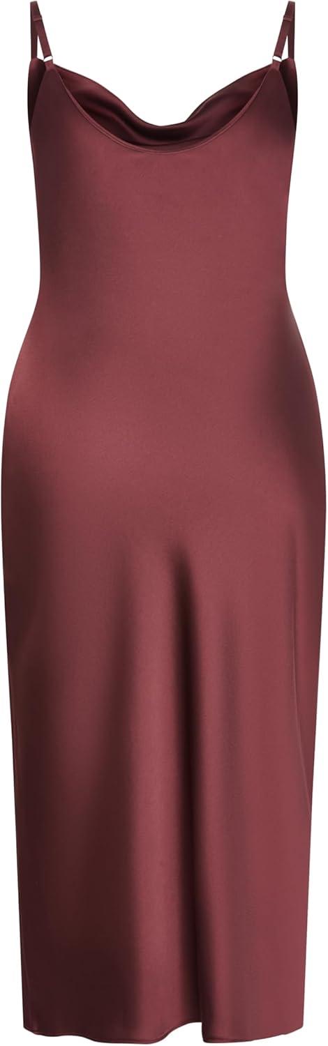 image:imageCity Chic Womens Plus Size Cocktail Dress Satin SlipChocolate Cherry