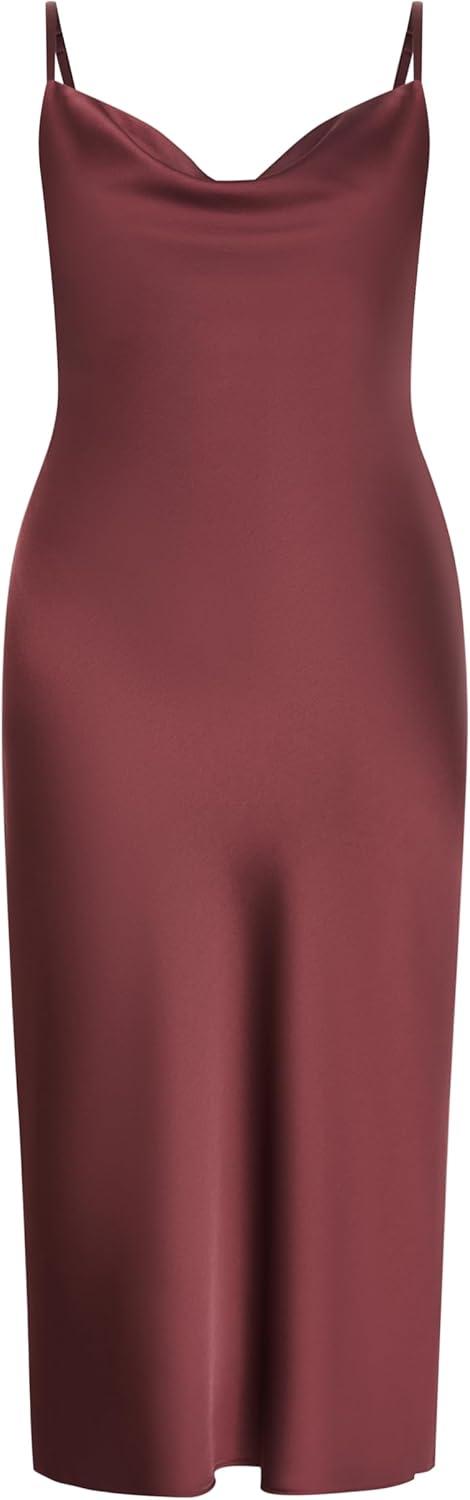 image:imageCity Chic Womens Plus Size Cocktail Dress Satin SlipChocolate Cherry