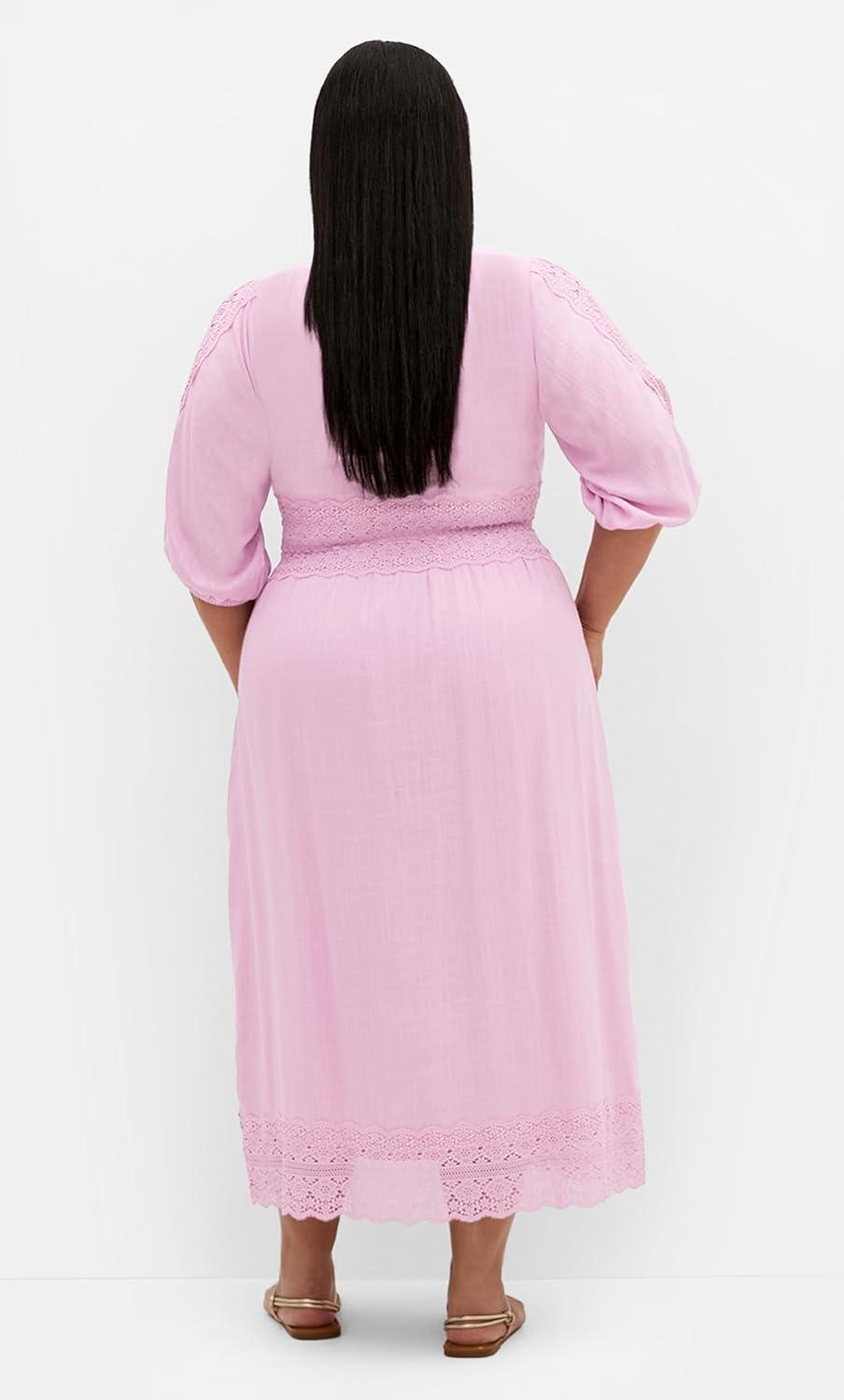 image:imageCity Chic Womens Plus Size Dress Belle V Neck MidiLavender