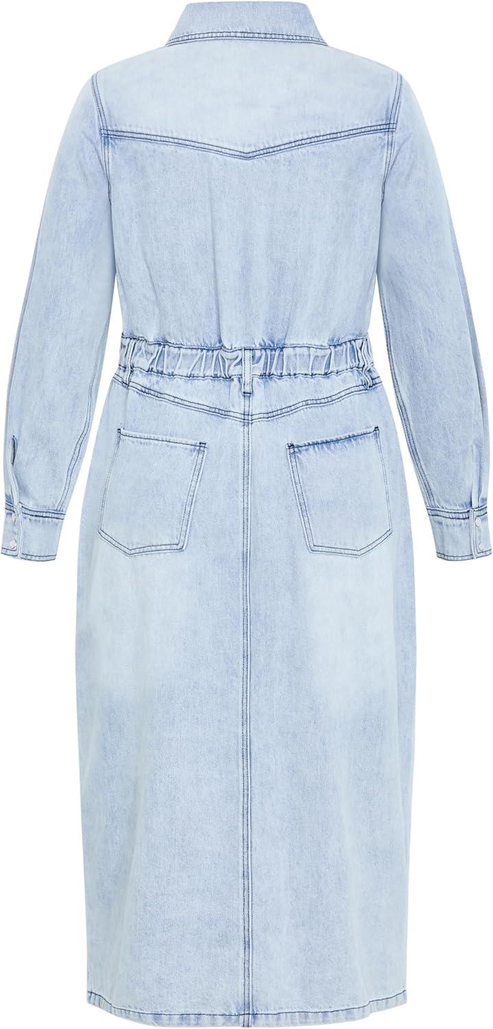 image:imageCity Chic Womens Plus Size Dress Elara DenimDenim Light