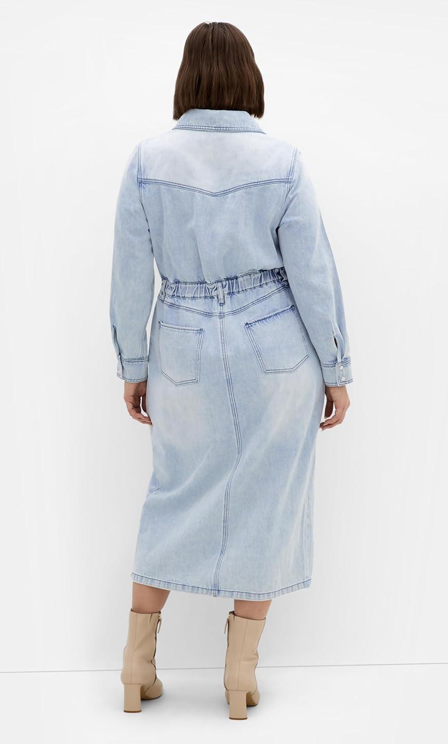 image:imageCity Chic Womens Plus Size Dress Elara DenimDenim Light