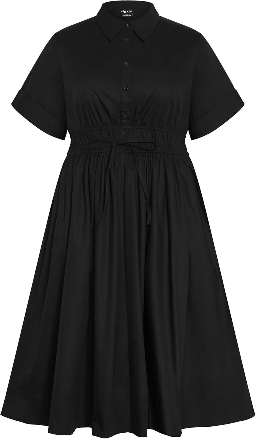 image:imageCity Chic Womens Plus Size Dress Lana ShirtBlack