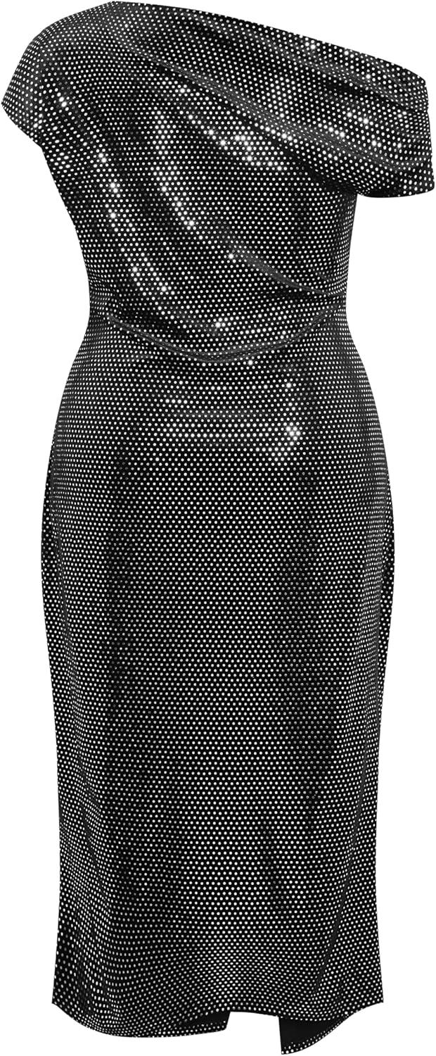 image:imageCity Chic Womens Plus Size Dress Shimmy MidiBlack