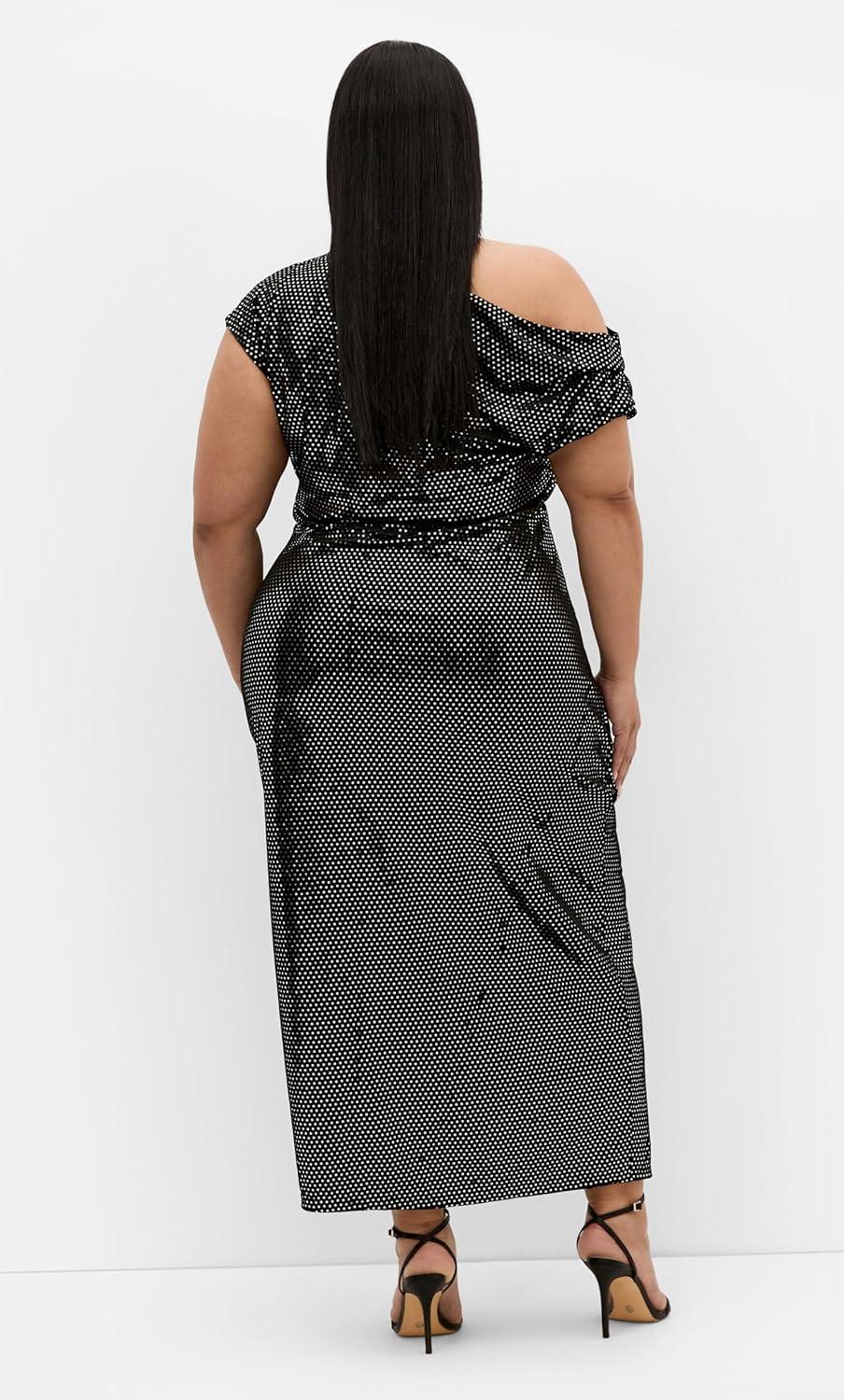 image:imageCity Chic Womens Plus Size Dress Shimmy MidiBlack