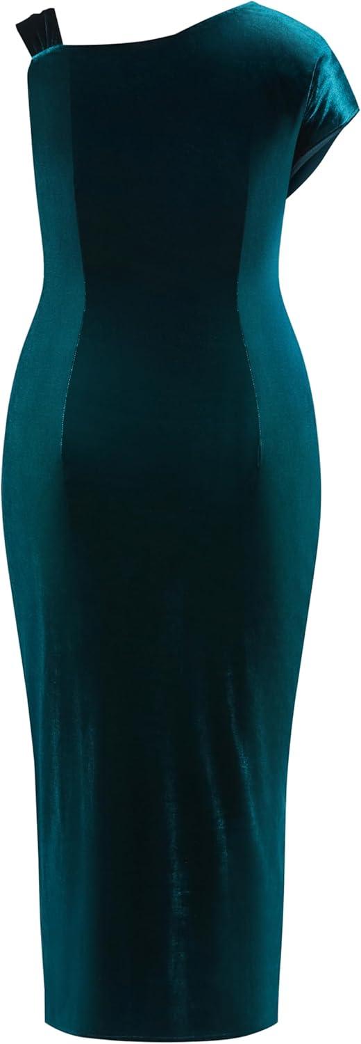 image:imageCity Chic Womens Plus Size Dress Vivi Velour MidiAzure
