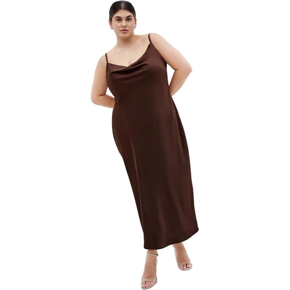 image:imageCity Chic Womens Plus Size Cocktail Dress  Satin SlipTruffle