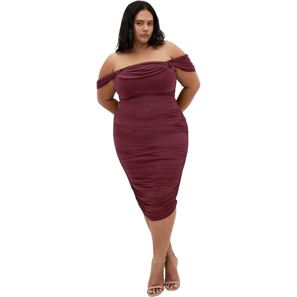 image:imageCity Chic Womens Plus Size Dress JazminDark Cherry