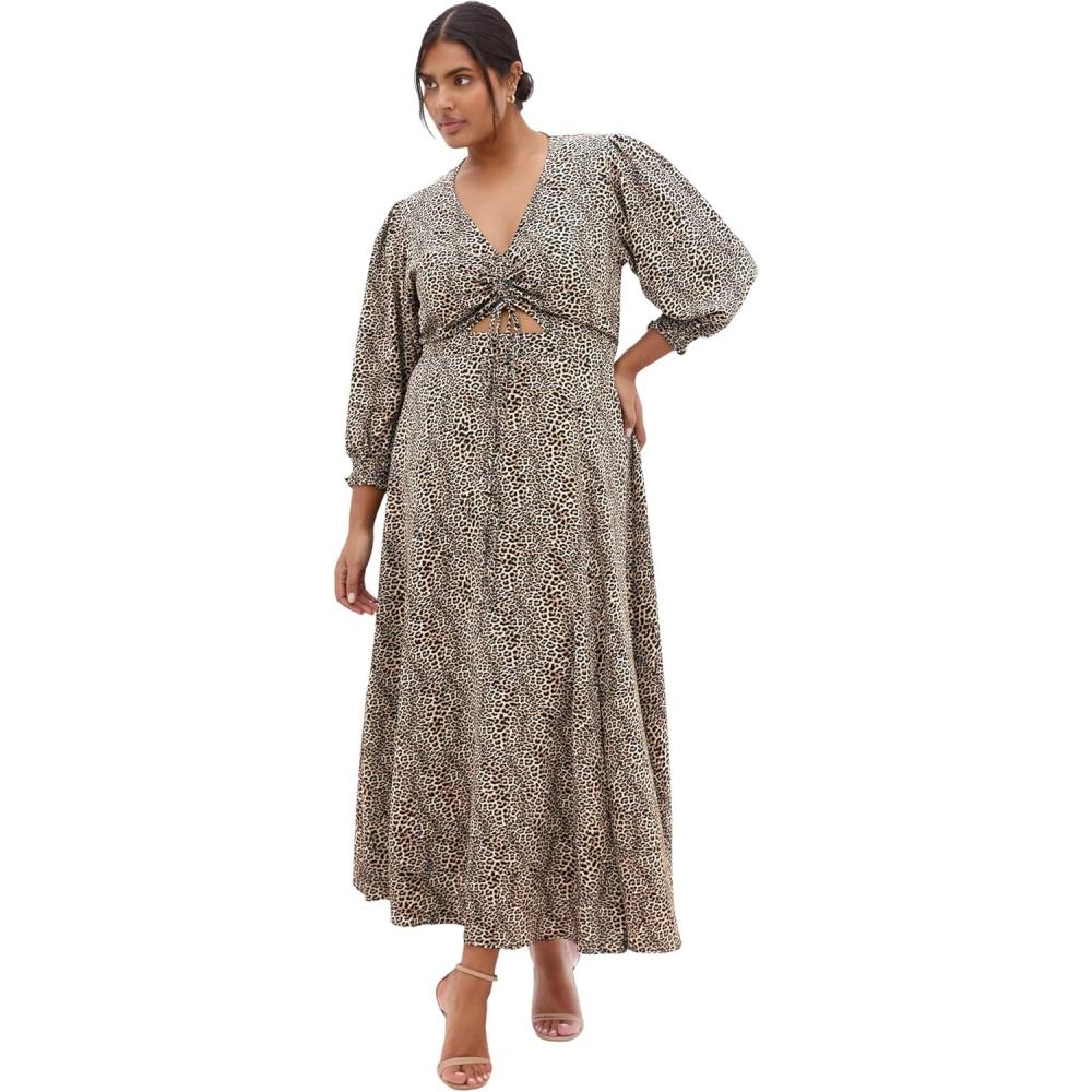 image:imageCity Chic Womens Plus Size Dress Jessie Print MaxiCheetah