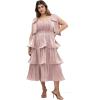 image:imageCity Chic Womens Plus Size Cocktail Dress  Betty Bow MidiPink Champagne