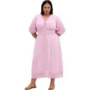 City Chic Women’s Plus Size Dress – Belle V Neck Midi(Lavender)