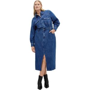 City Chic Women’s Plus Size Dress – Elara Denim(Dark Denim)