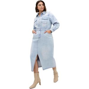 City Chic Women’s Plus Size Dress – Elara Denim(Denim Light)