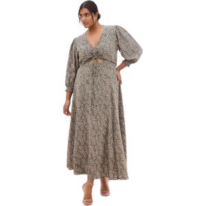 City Chic Women’s Plus Size Dress – Jessie Print Maxi(Cheetah)