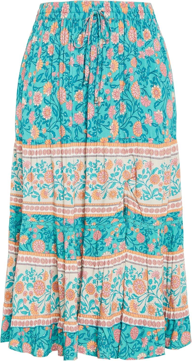 image:imageCity Chic Womens Apparel Plus Size CITYCHIC Skirt Aurora PRT Turquoise