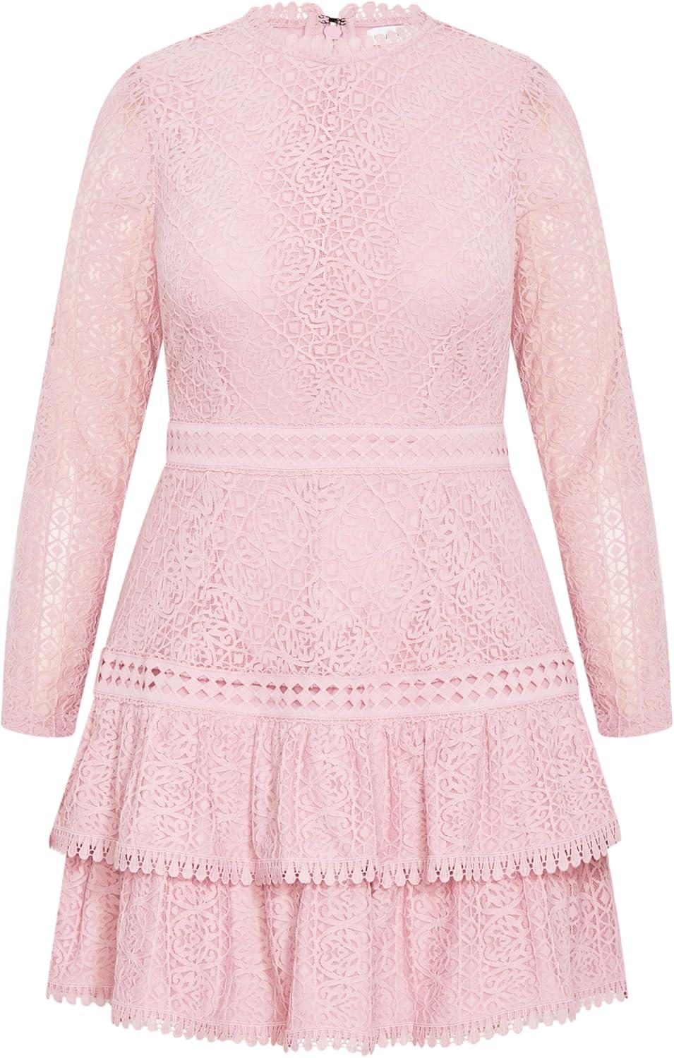 image:imageCity Chic Womens Dress Gabriella LaceSoft Rose