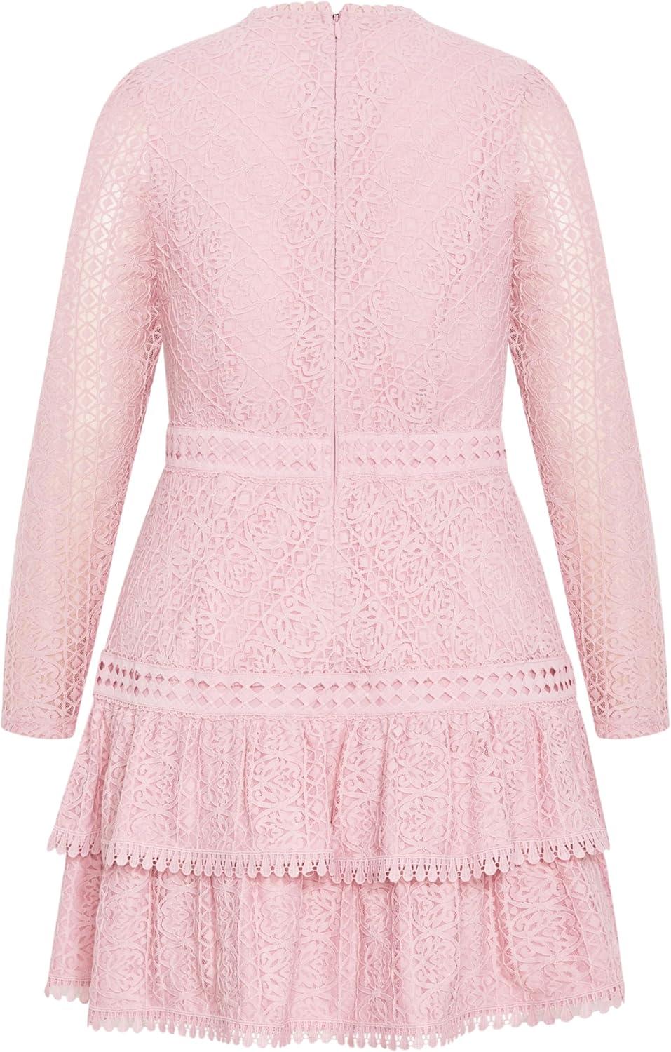 image:imageCity Chic Womens Dress Gabriella LaceSoft Rose