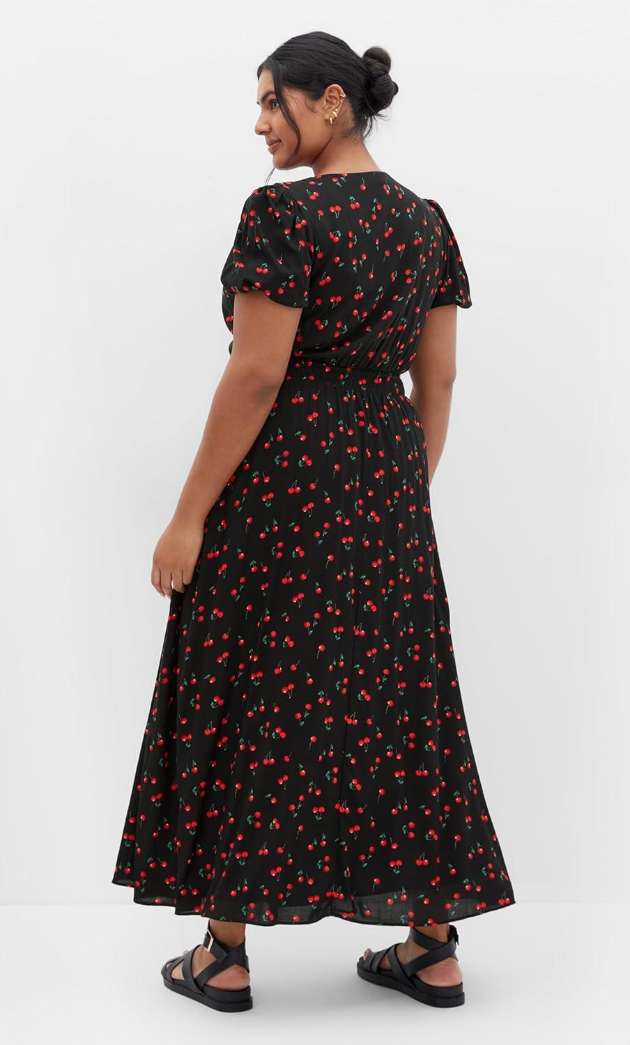 image:imageCity Chic Womens Plus Size Dress AliyaBlk Cherry